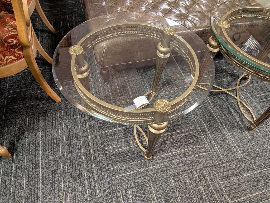 Glass Top Side Table