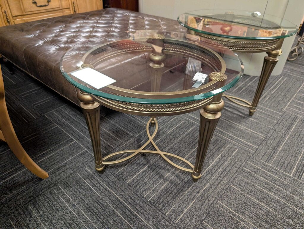 Glass Top Side Table