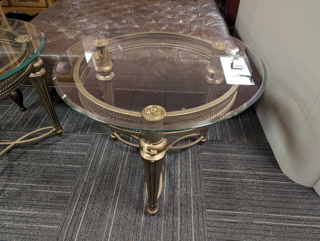 Glass Top Side Table
