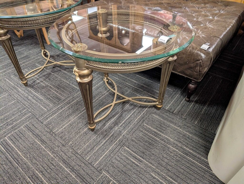 Glass Top Side Table