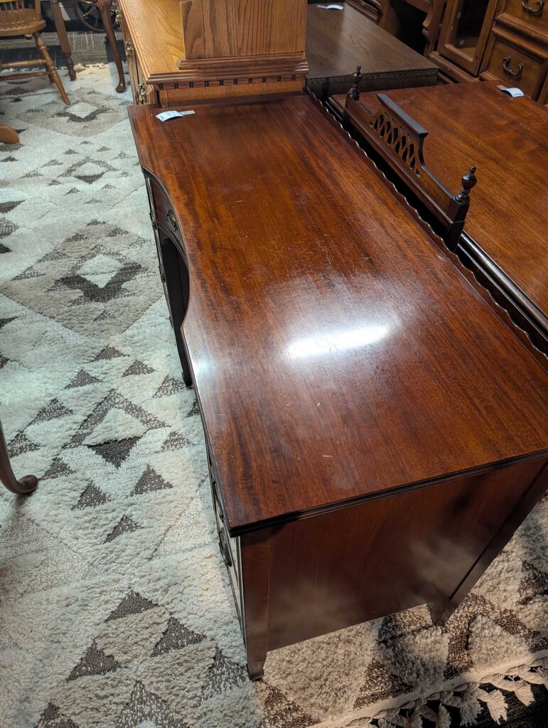 Vintage Mahogany Vanity With Mirror