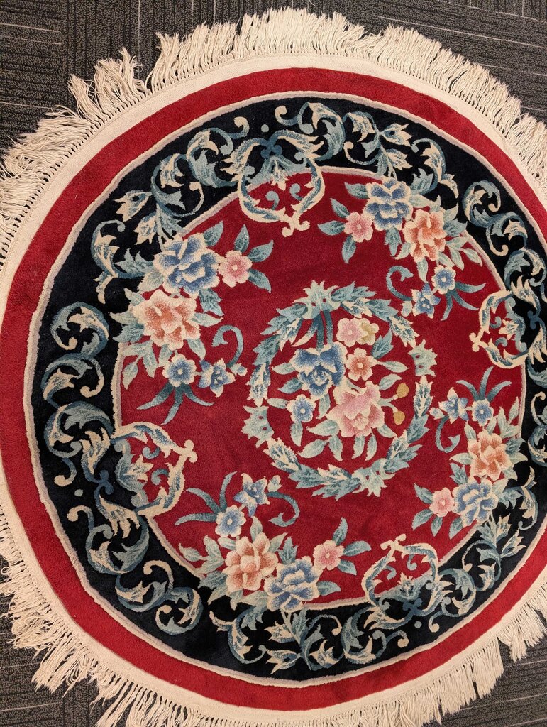 Round Wool Area Rug 64" Diameter