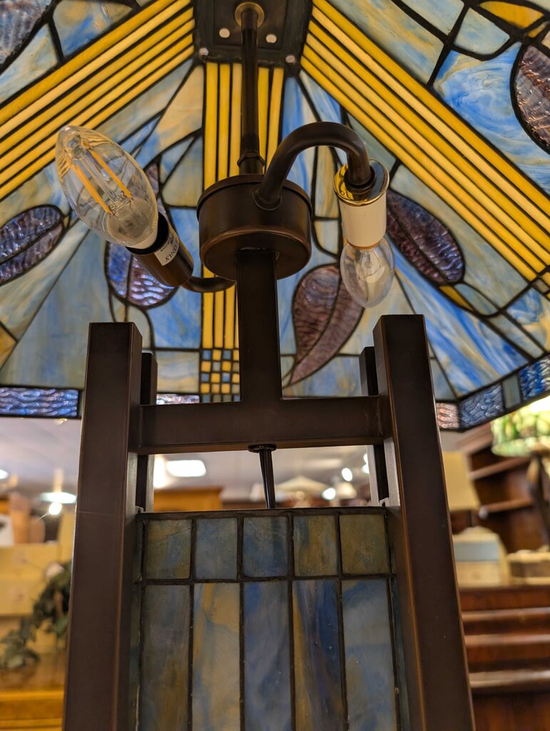 Mission Style Stained Glass Lamp
