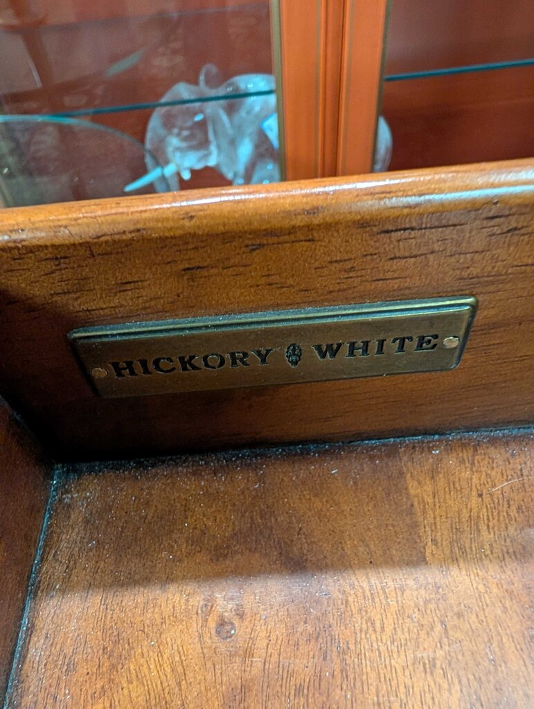 Leather Top Drop Leaf Executive Desk By Hickory White