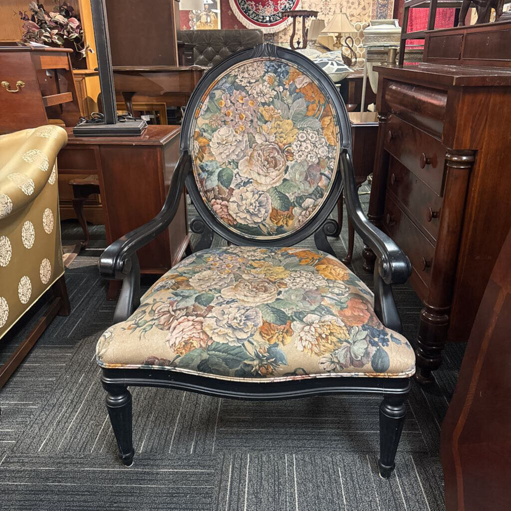 French Oval-Back Armchair by Calico Corners
