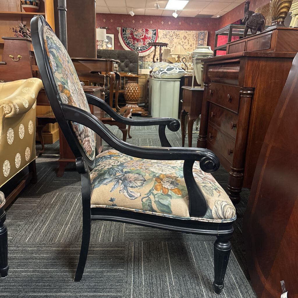 French Oval-Back Armchair by Calico Corners
