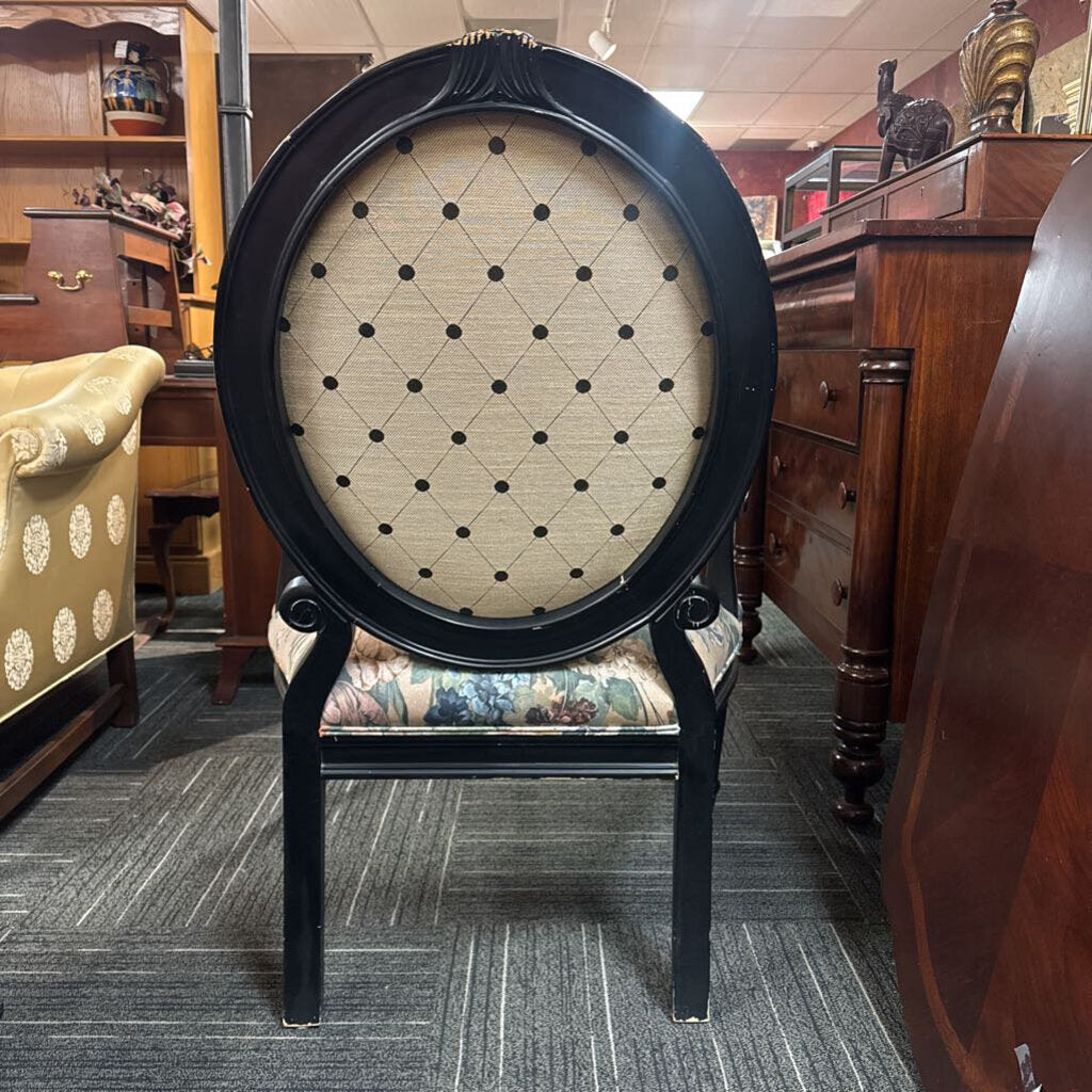 French Oval-Back Armchair by Calico Corners