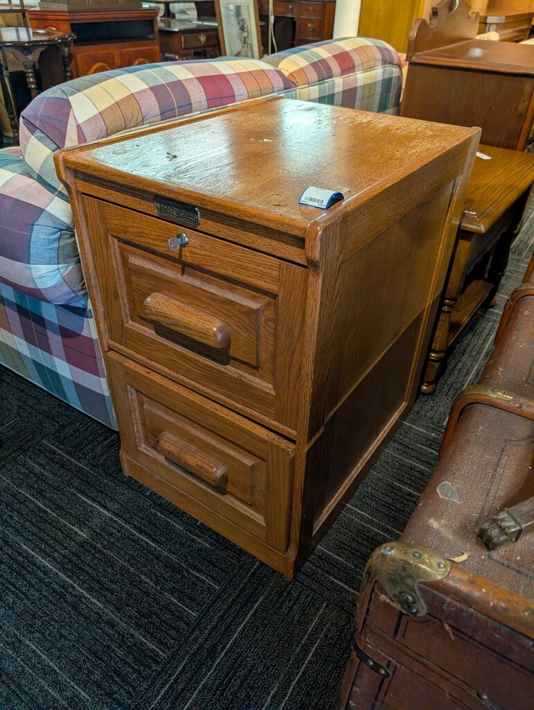 Oak File Cabinet