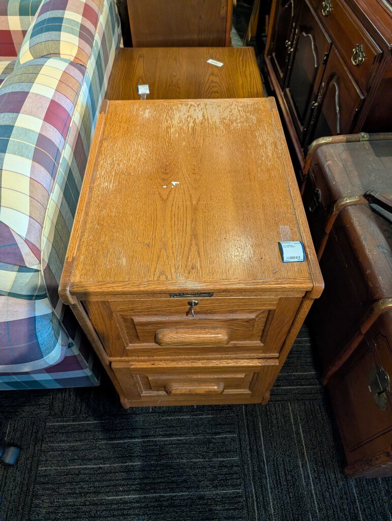 Oak File Cabinet