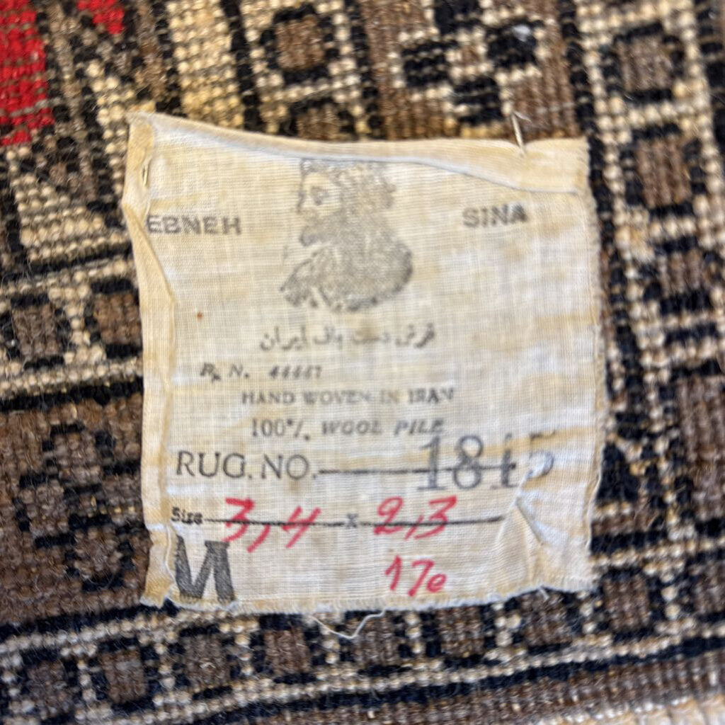 Handwoven Wool Persian Sarab Medallion Rug 2'2" by 3'7"