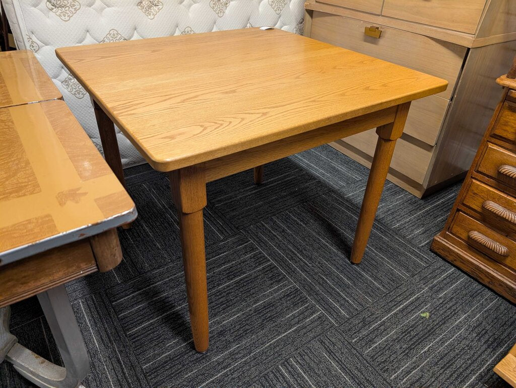 Solid Oak Table With Leaves