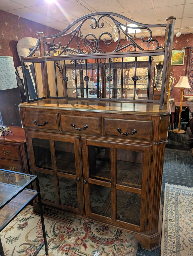 Large Two Door Bakers Rack/Bar Back