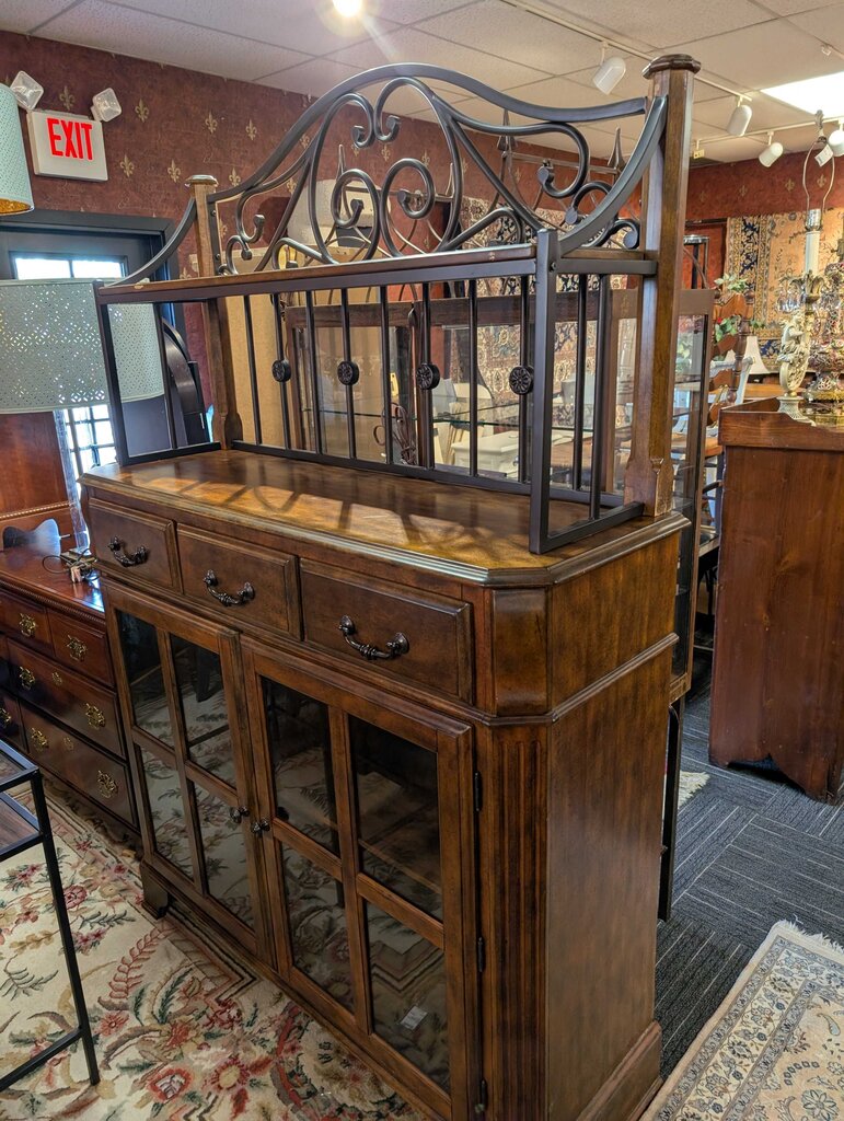 Large Two Door Bakers Rack/Bar Back