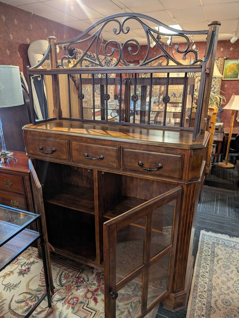 Large Two Door Bakers Rack/Bar Back