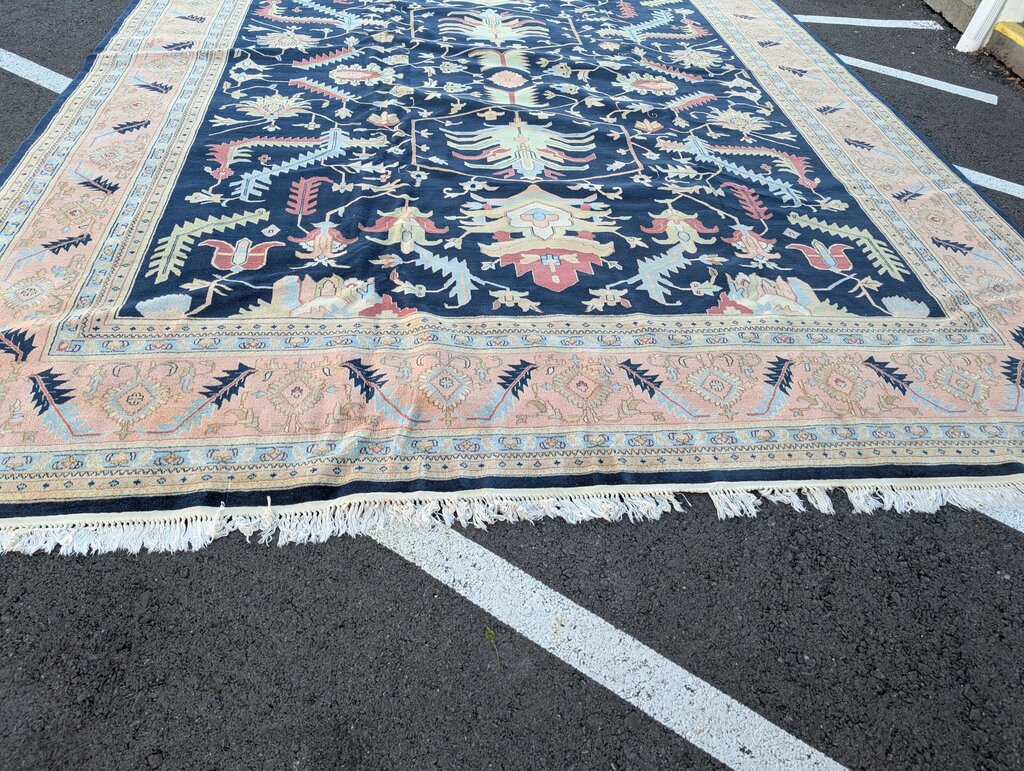 Vintage Hand Woven Wool Heriz Area Rug 11'10'' x 15'8''