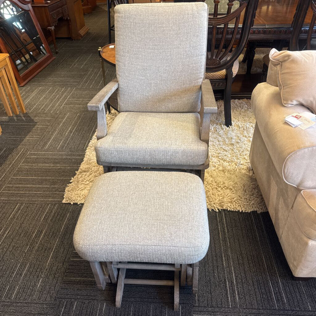 Glider Rocker With Ottoman