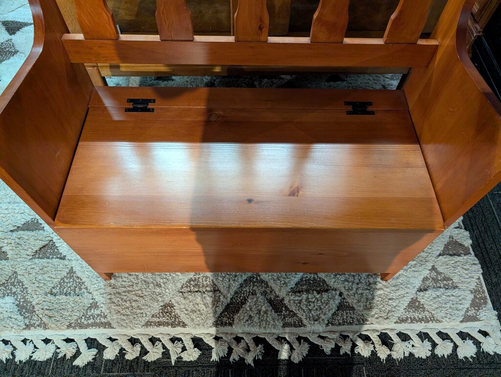 Pine Storage Bench