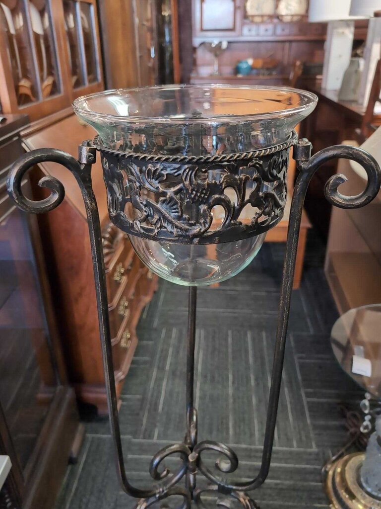 Ornate Wrought Iron Jardiniere