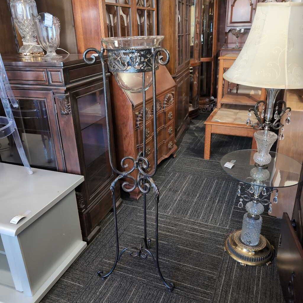 Ornate Wrought Iron Jardiniere