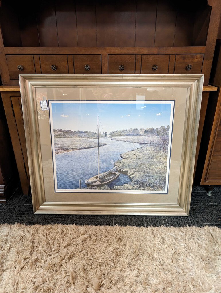 Large Custom Framed Print of a Sailboat