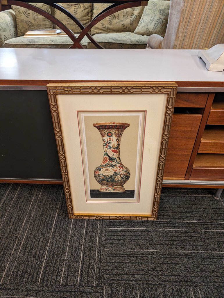 Ornately Framed Print Satsuma Vase II