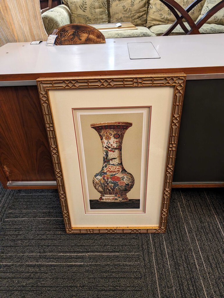 Ornately Framed Print Satsuma Vase I