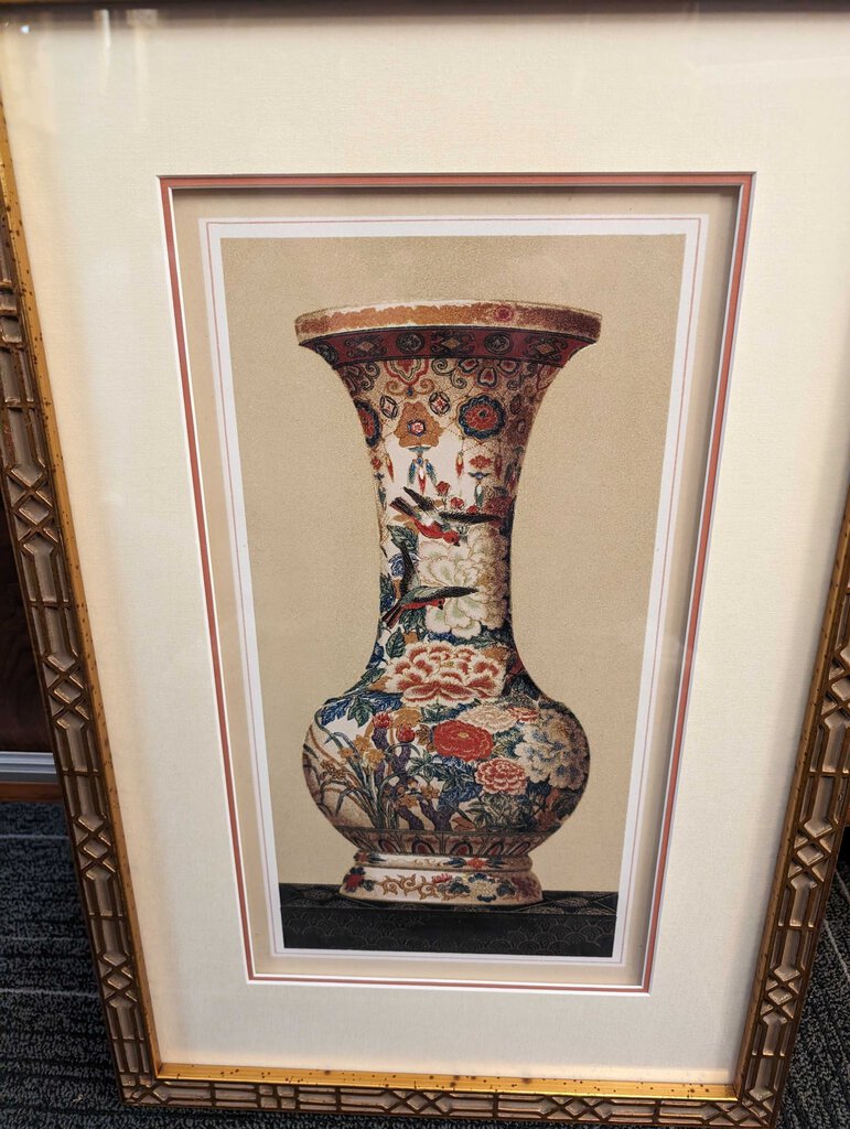 Ornately Framed Print Satsuma Vase I