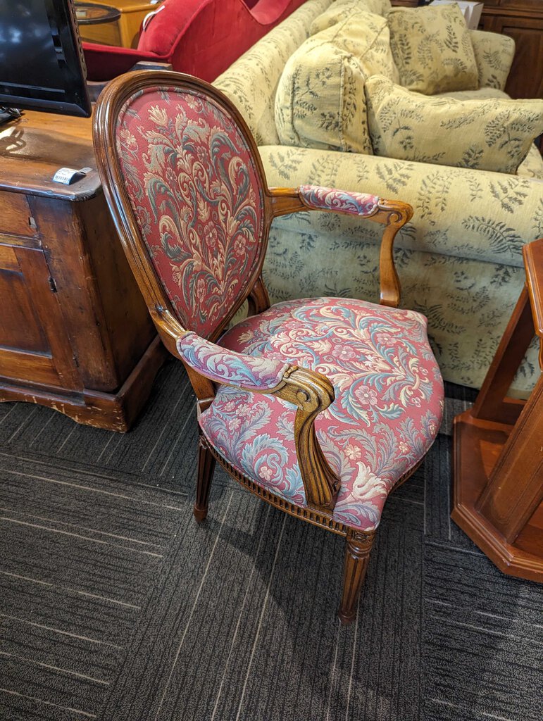 Formal Hickory Arm Chair
