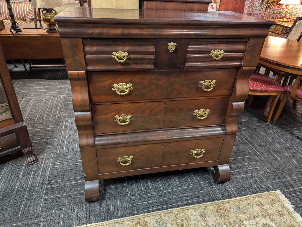 Antique Empire Six Drawer Chest