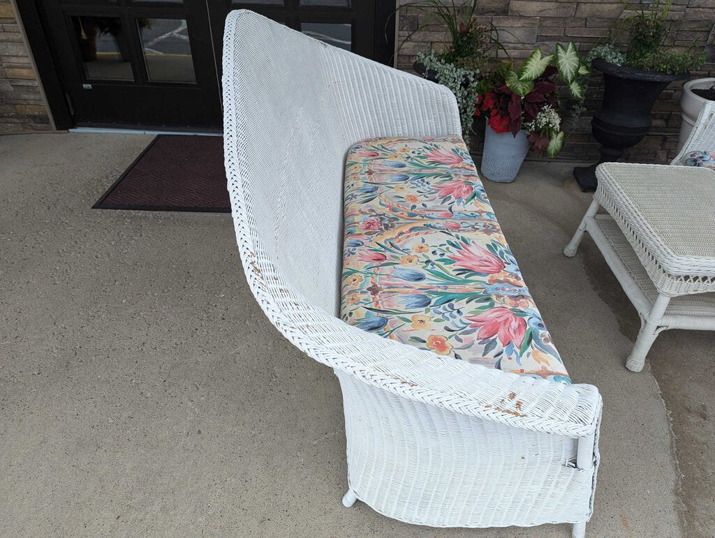 Vintage Wicker Settee