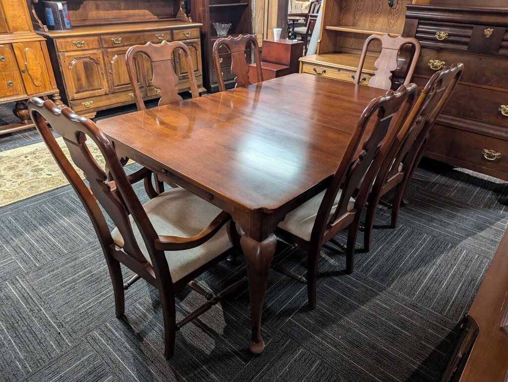 Sumter Cherry Table With Six Chairs