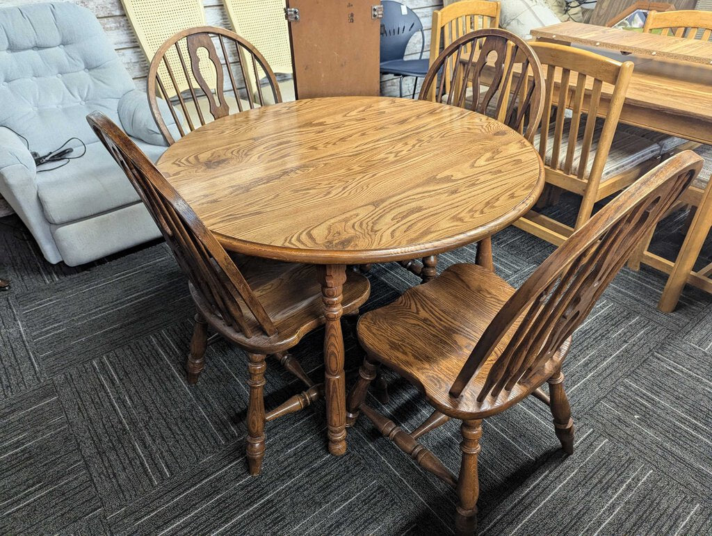 Oak Table With Four Chairs