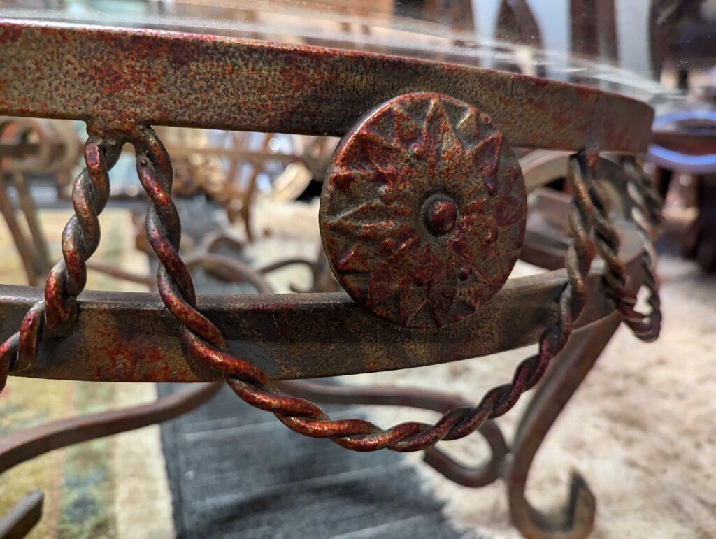 Glass Top Coffee Table With Metal Base