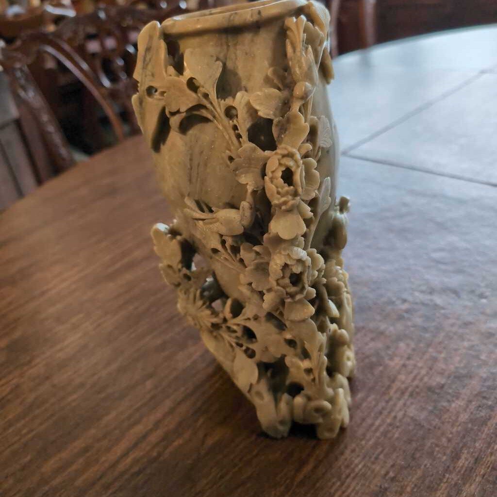 Large Vintage Carved Soapstone