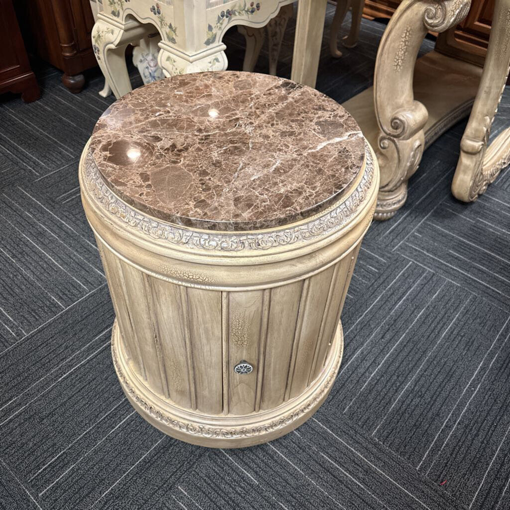 Granite Top Drum Table