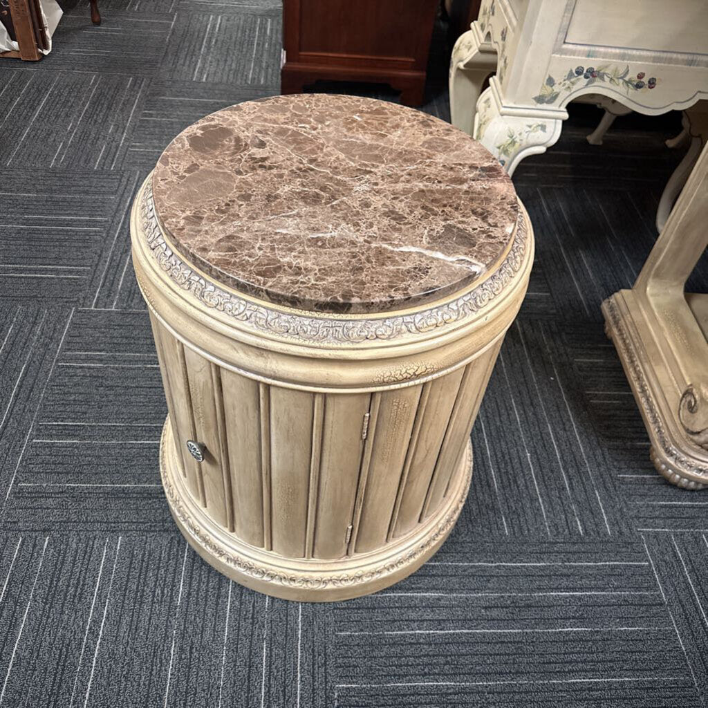 Granite Top Drum Table