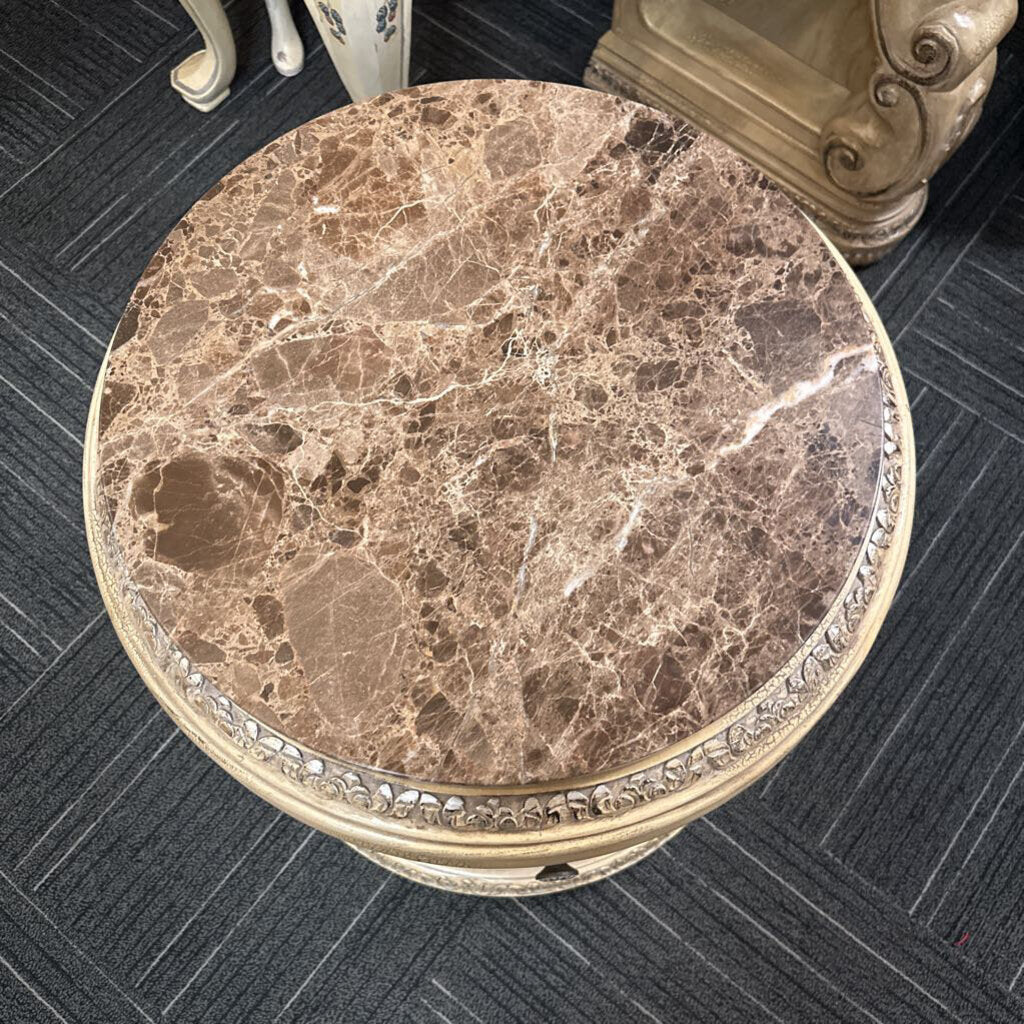 Granite Top Drum Table