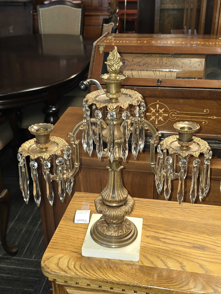 Large Pair of 19th Century French Gilt Bronze Girandole Candelabras