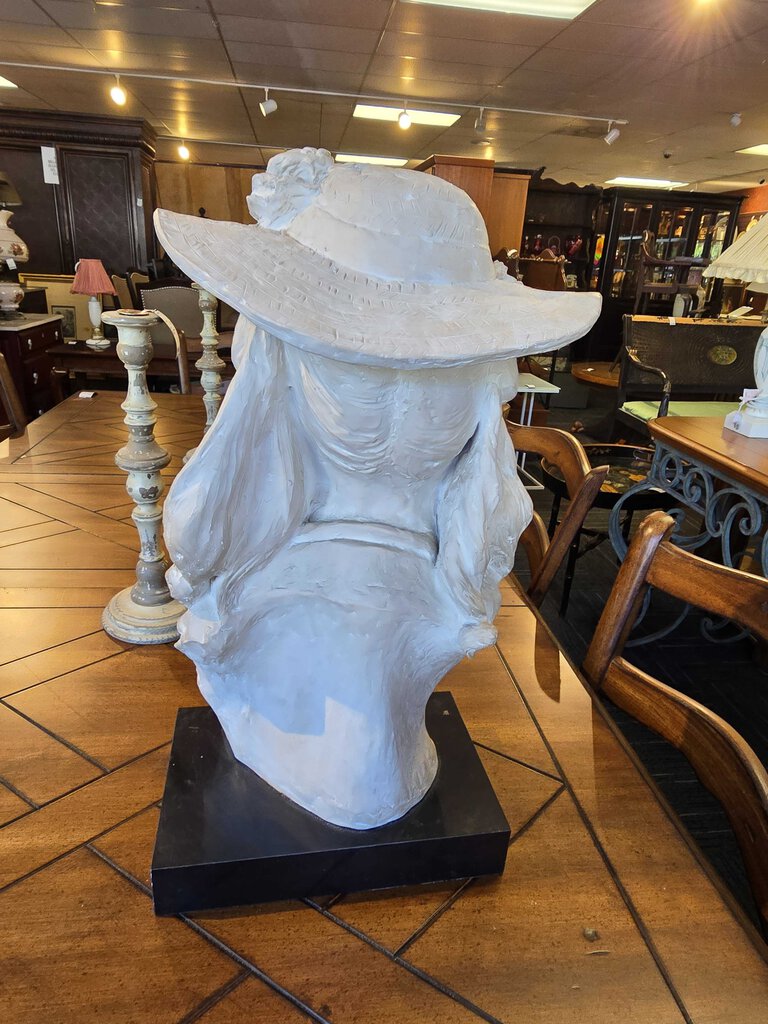 Large Austin Productions Young Woman w/ Hat Sculpture