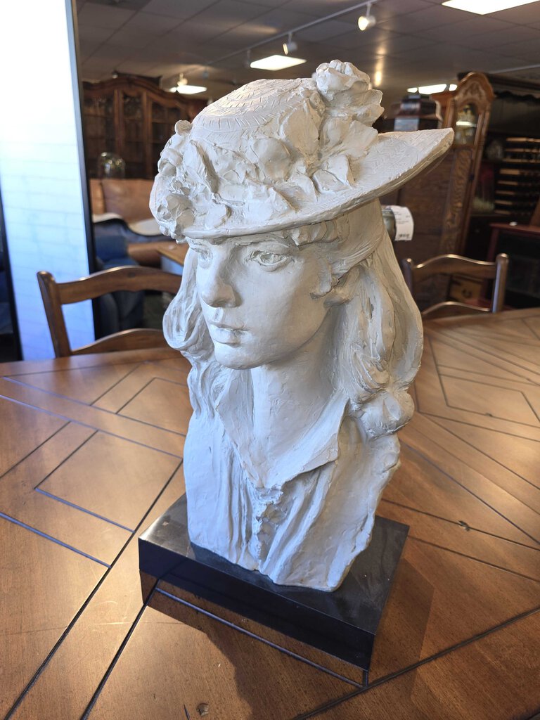Large Austin Productions Young Woman w/ Hat Sculpture