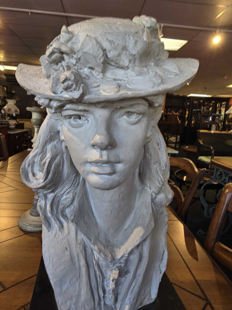 Large Austin Productions Young Woman w/ Hat Sculpture