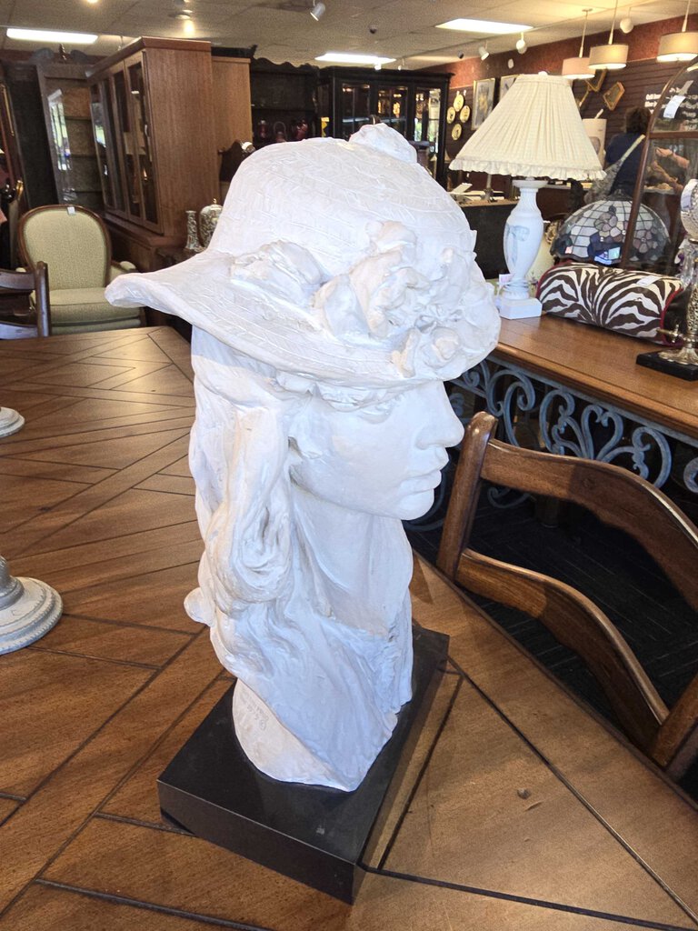 Large Austin Productions Young Woman w/ Hat Sculpture