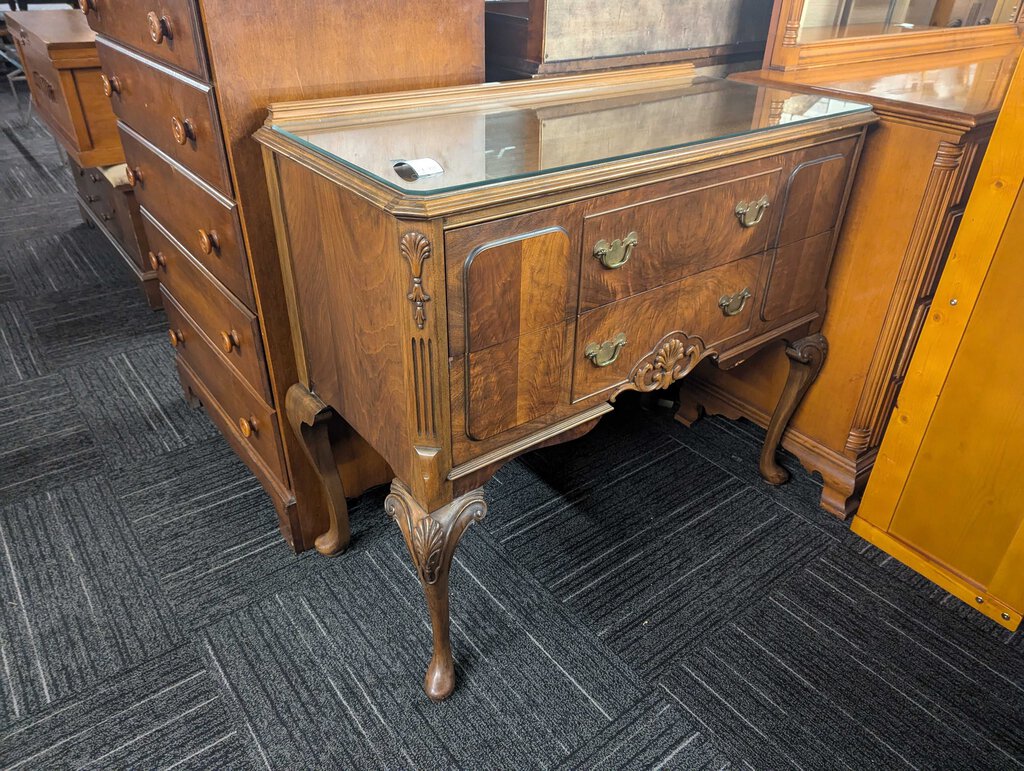 Vintage Server With Glass Top