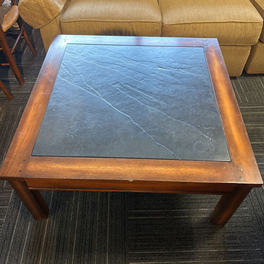 Ethan Allen Slate Top Coffee Table