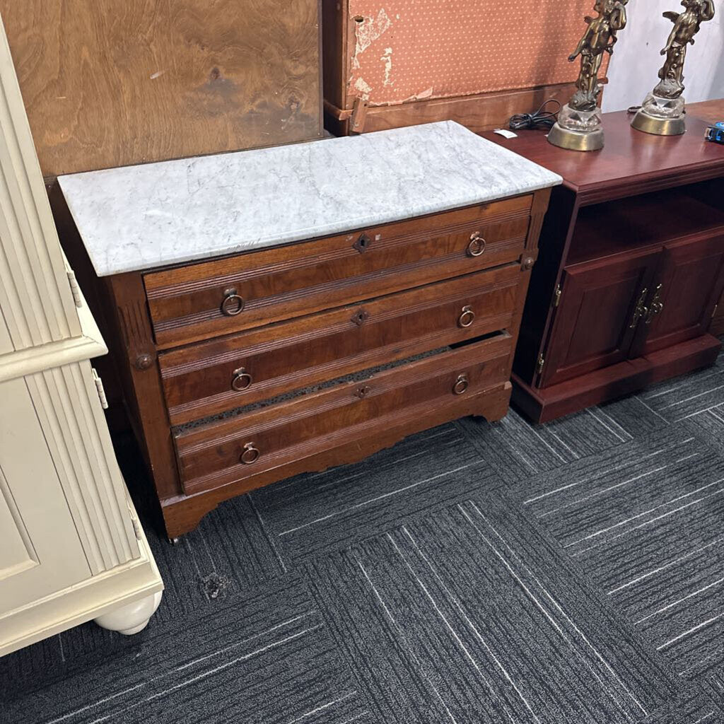 Eastlake Victorian Marble Top Dresser