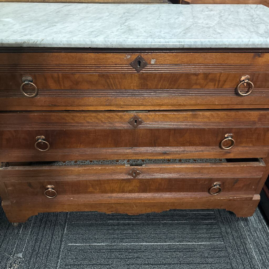 Eastlake Victorian Marble Top Dresser