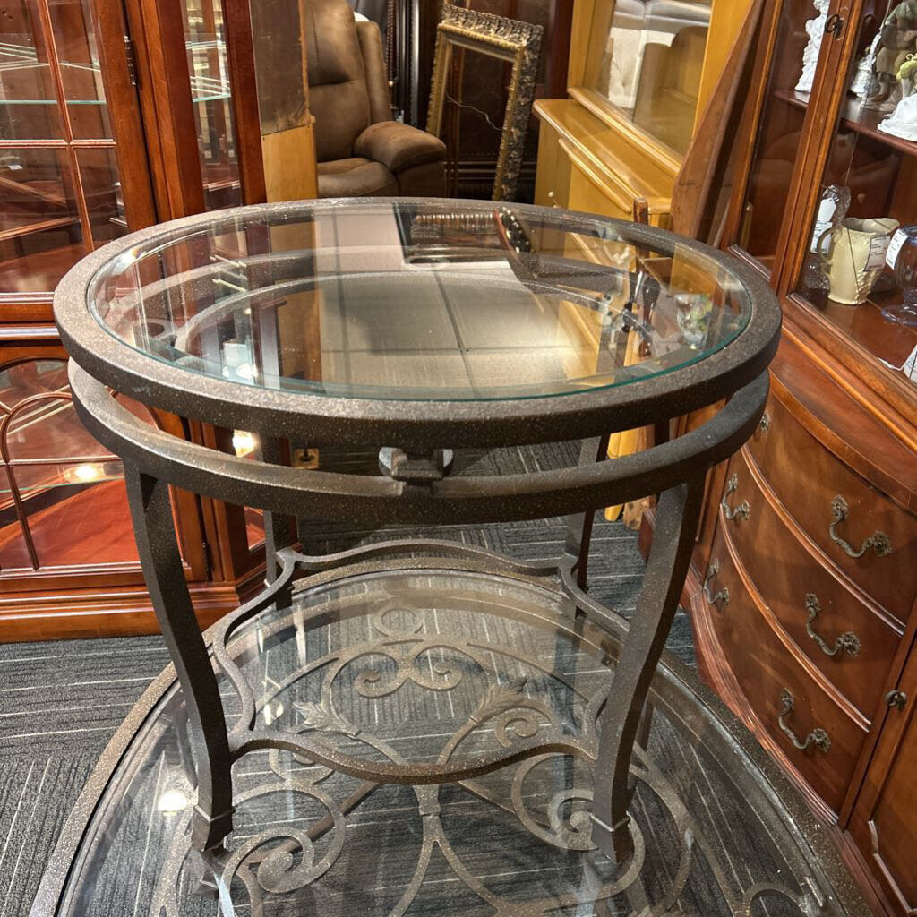 Glass Top Side Table