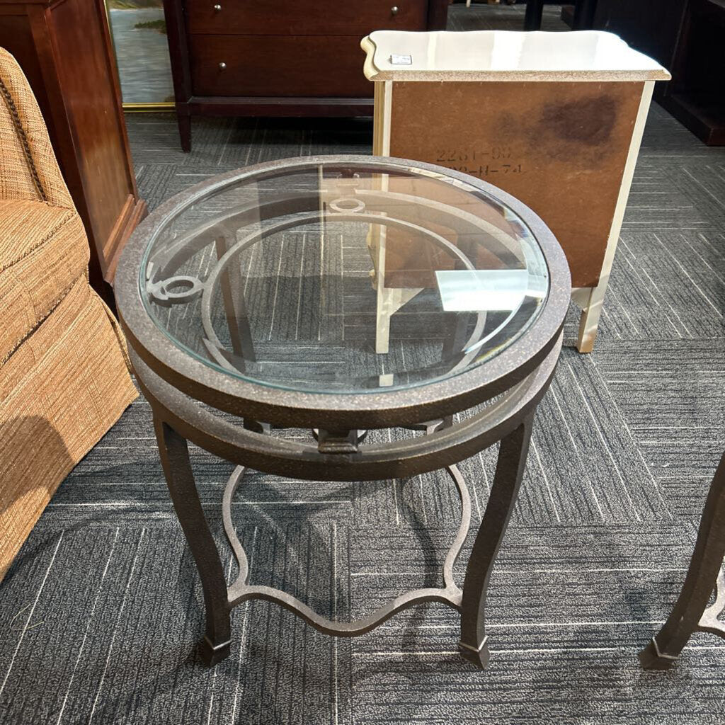 Glass Top Side Table