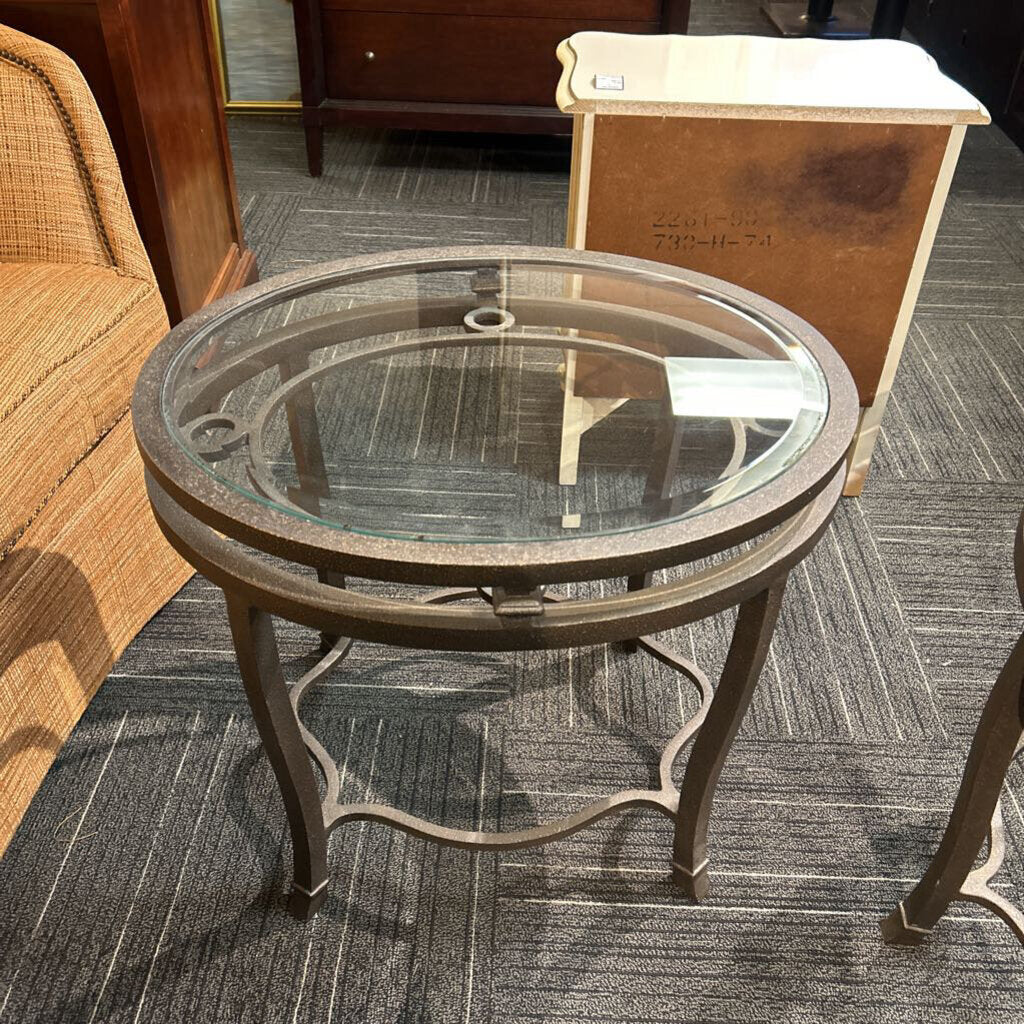 Glass Top Side Table