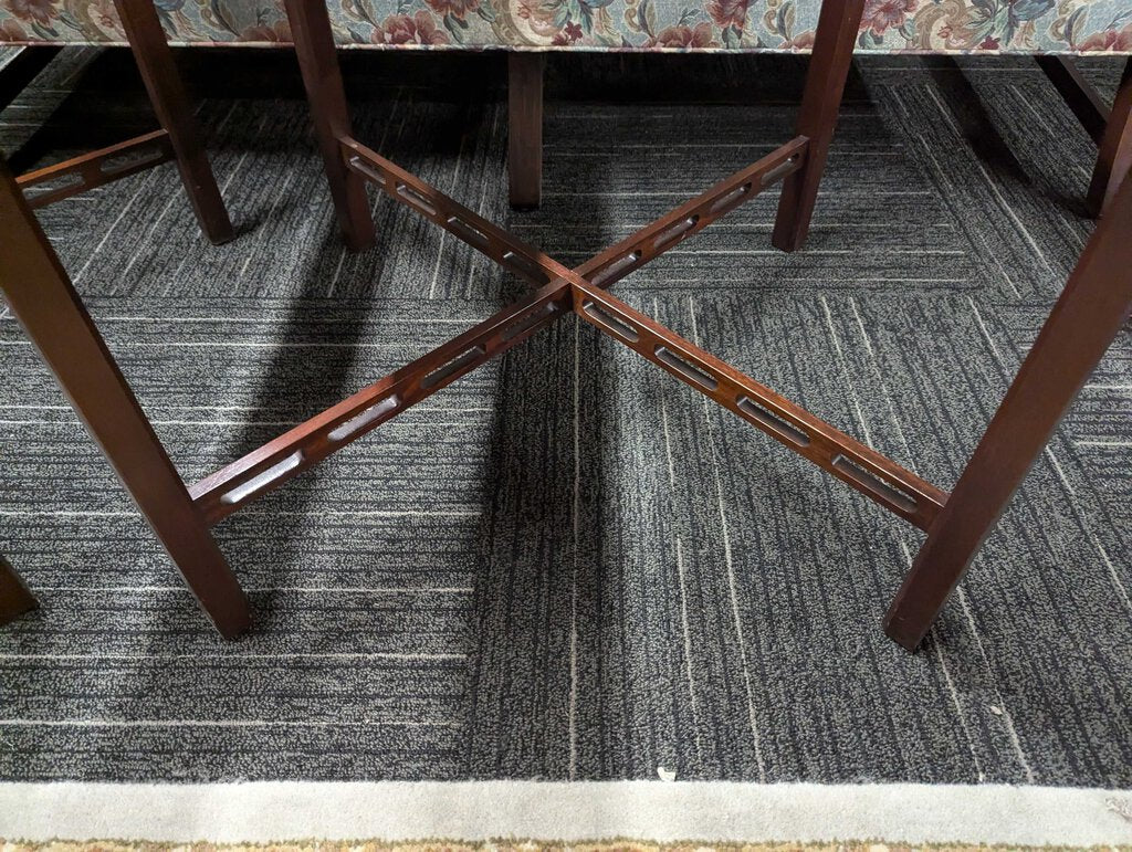 Mahogany Glass Top Side Table